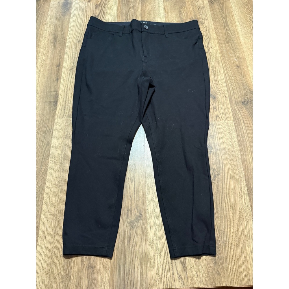 Torrid Pants Womens Size 18R Black Trousers Ponte Knit Ankle Length Career